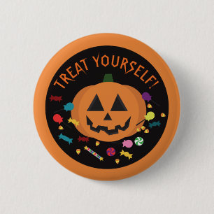 Behandel jezelf! ronde button 5,7 cm