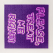 "Behandel me alsjeblieft goed!" Cute Design. Beste Legpuzzel (Horizontaal)