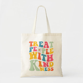 Behandel mensen met een Kindness Retro TPWK Inspir Tote Bag