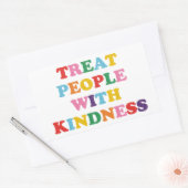 Behandel mensen met kindheid rechthoekige sticker (Envelop)