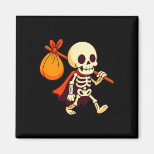 Behandel truc of skelet Shirt Schattige Halloween Magneet