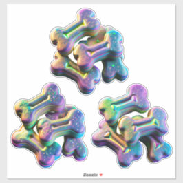 Behandel uzelf - Holo-Kijk Dog Behandelt Stickers