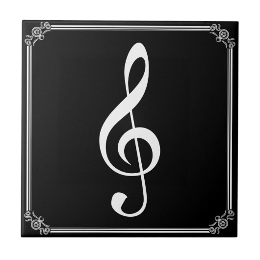 BEHANDELBARE CLEF-TEGEL CERAMISCHE TEGEL TEGELTJE (Voorkant)