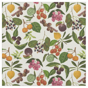 Behandeld Exotic Tropical Fruits Pattern Stof