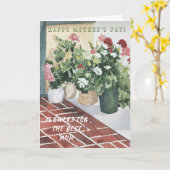 BEHANDELDE WATERVERF FLORAL BEST MOEDERDAG KAART (Gele Bloem)