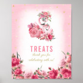 Behandeling Baby shower roze flamingo Ballerina Poster (Voorkant)