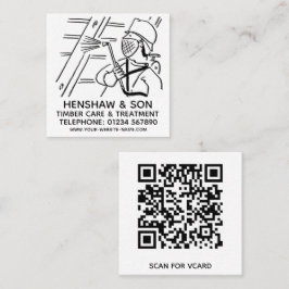 Behandeling van hout en houtproducten vierkante visitekaartje