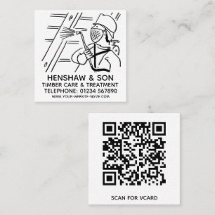 Behandeling van hout en houtproducten vierkante visitekaartje