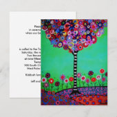 BEHANDELING VAN LEVEN vleermuis mitzvah Kaart (Voorkant / Achterkant)