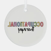 Behandeling van studente Afstudeerders Glas Ornament (Achterkant)