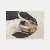 Behandeling van walker Coonhound-schilderijen - Oo Fleece Deken (Voorkant (Horizontaal))