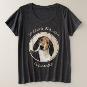 Behandeling van walker Coonhound-schilderijen - Oo Grote Maat T-shirt