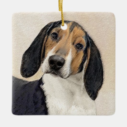 Behandeling van walker Coonhound-schilderijen - Oo Keramisch Ornament (Voorkant)