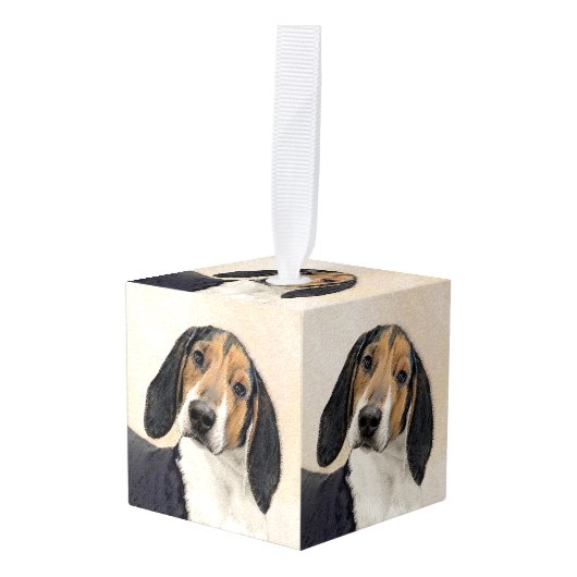 Behandeling van walker Coonhound-schilderijen - Oo Kubus Ornament (Voorkant hoekig)