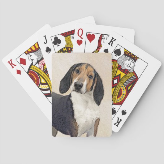 Behandeling van walker Coonhound-schilderijen - Oo Pokerkaarten (Achterkant)