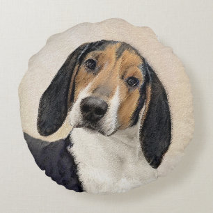 Behandeling van walker Coonhound-schilderijen - Oo Rond Kussen