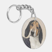 Behandeling van walker Coonhound-schilderijen - Oo Sleutelhanger (Voorkant Links)
