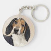 Behandeling van walker Coonhound-schilderijen - Oo Sleutelhanger (Achterkant)