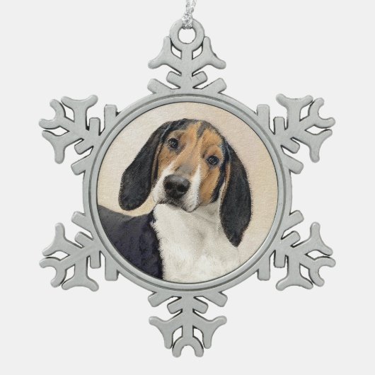 Behandeling van walker Coonhound-schilderijen - Oo Tin Sneeuwvlok Ornament (Voorkant)