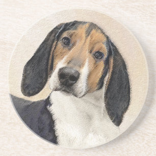 Behandeling van walker Coonhound-schilderijen - Oo Zandsteen Onderzetter