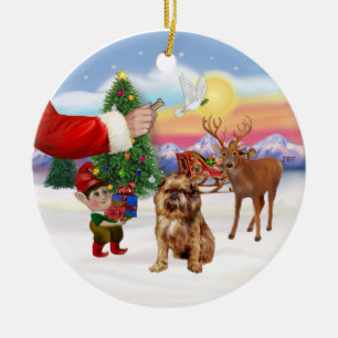 Behandeling voor een Brussels Griffon Keramisch Ornament