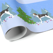 Behandeling Walker Coonhound die kerstbomen decorr Cadeaupapier (Rol Hoek)