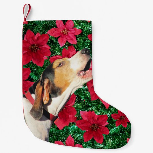 Behandeling Walker Coonhound Kerstmis Stocking Kleine Kerstsok (Voorkant)