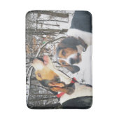 Behandeling Walker Coonhound Snowy Bossen Badmat (Voorkant Verticaal)