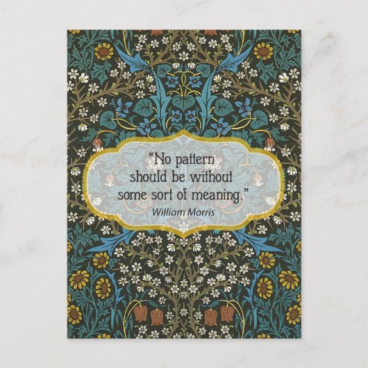 Behang Blad - William Morris Briefkaart (Voorkant)