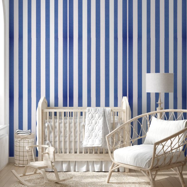 Behang Blauw & Witte Streep (Kinderen)