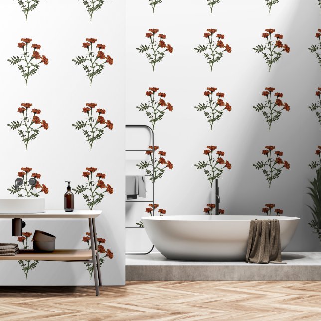 Behang BLOEM STIJL ONTWERP (Badkamer)