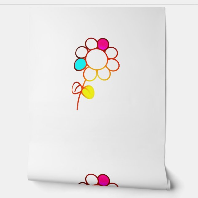 Behang BLOEM STIJL ONTWERP (Afrollen)