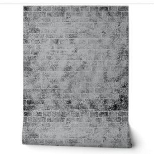Behang Grijze Vervallen Bakstenen Muur Modern