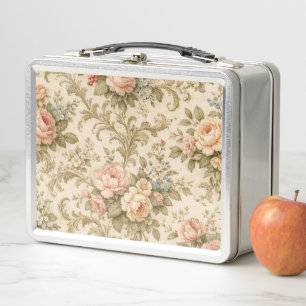 Behang met vintage bloempatroon