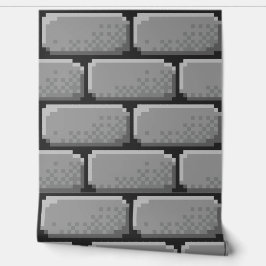 Behang Pixel-Art "STONEBRICKS" 8 bit Var01AB