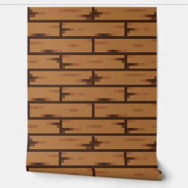 Behang Pixel-Art "WOODPLANKS" 8 bit Var01