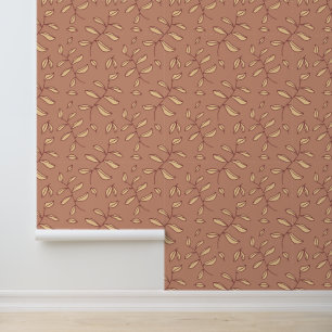 Behang Roze Fall Leaves