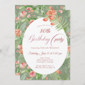 Behang Rozen Floral 80th Kaart (Voorkant / Achterkant)