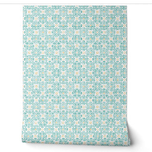 Behang Teal & Goud Arabesk Muurschildering – Moder