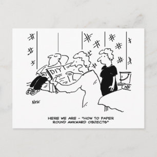 Behangen en interieurontwerp Cartoon Briefkaart