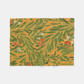 behangpatroon oranje boomillustraties fleece deken (Voorkant (Horizontaal))