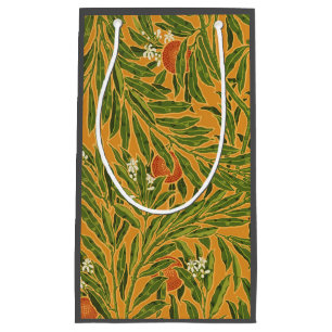  behangpatroon oranje boomillustraties klein cadeauzakje