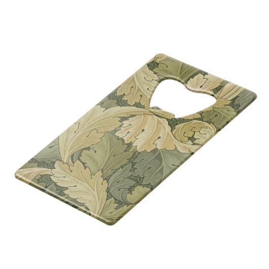 Behangselontwerp met kleuren van Acanthus/Woodland Kredietkaart Flessenopener (Voorkant Gekanteld)