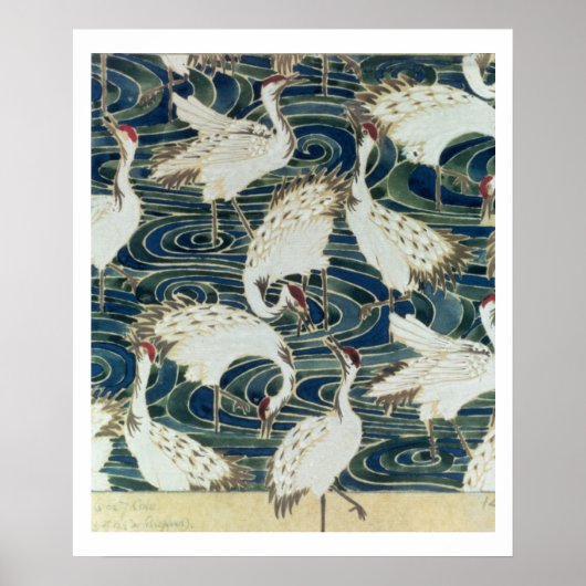 Behangselontwerp, van de Silver Studio, c.1890 Poster (Voorkant)