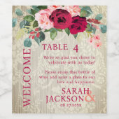  behangselpapier en Rozen Wedstrijkgetallen Wijn Etiket (Enkel label)