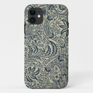 Behangselpapier met marineblauw zeewier iPhone 11 hoesje