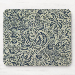 Behangselpapier met marineblauw zeewier muismat