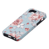 Behangselpatroon van roze rozen 2 Case-Mate iPhone case (Onderkant)