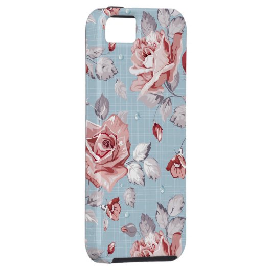 Behangselpatroon van roze rozen 2 Case-Mate iPhone case (Back/Rechts)