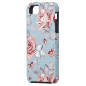 Behangselpatroon van roze rozen 2 Case-Mate iPhone case (Achterkant Links)